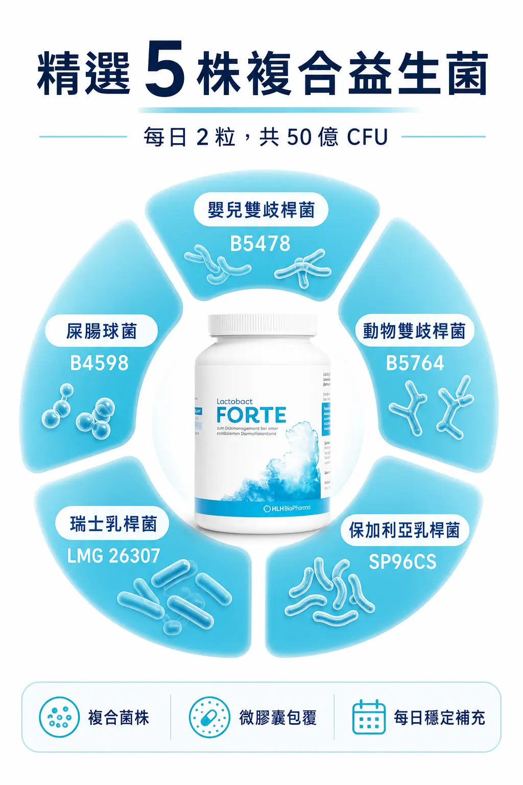 萊德寶 Lactobact FORTE 腸道黏膜養護益生菌膠囊 120/300 粒 Lactobact 萊德寶