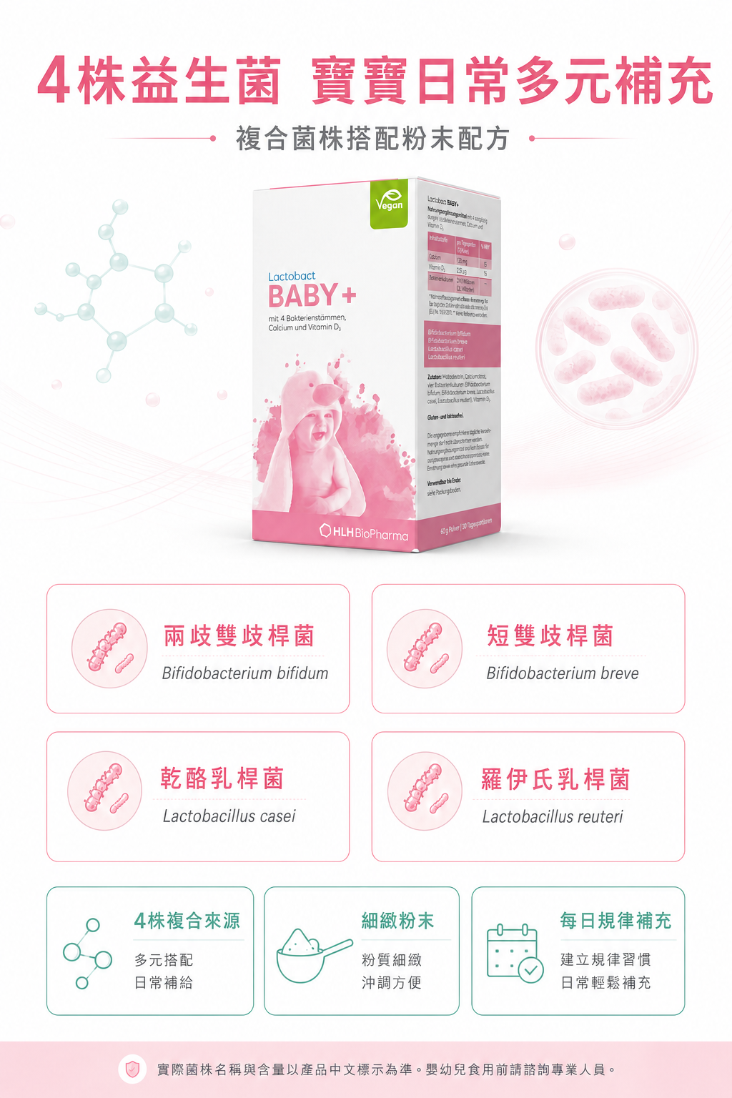萊德寶 Lactobact Baby+ 嬰幼兒益生菌粉 60g Lactobact 萊德寶