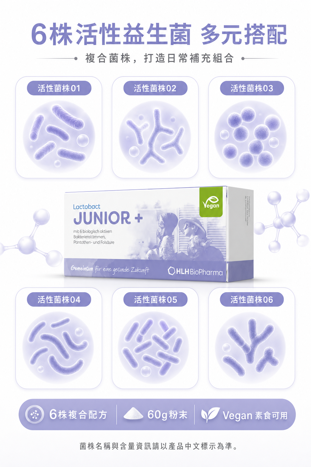 萊德寶 Lactobact Junior+ 兒童益生菌粉 7x2g/60g/90x2g 包裝