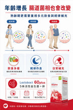 萊德寶 Lactobact 60 plus 銀髮族腸道保養益生菌膠囊 60/180 粒 Lactobact 萊德寶