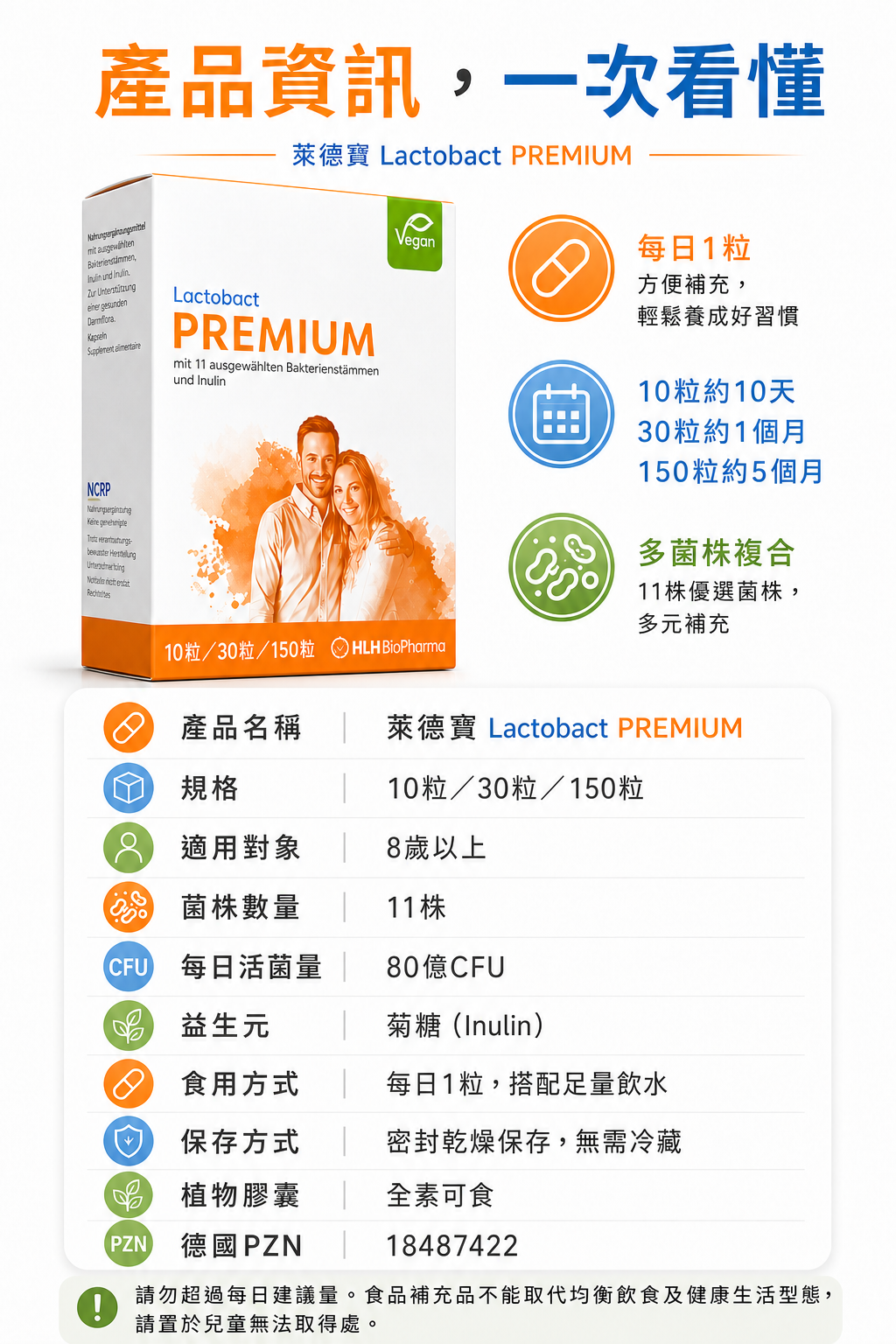 德國萊德寶 Lactobact Premium 頂級全家益生菌膠囊 10/30/150 粒 Lactobact 萊德寶
